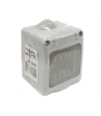 041023 CAJA DE SUPERFICIE CON TAPA 2 MODULOS