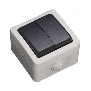 1200502 DOBLE CONMUTADOR ESTANCO 10A IP44