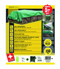 TOLDO POLIETILENO 90GR. 06X10MT VERDE