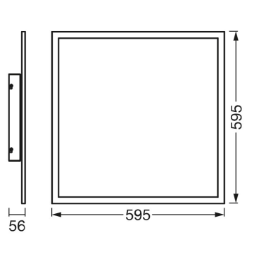 601314 PANEL LED SUPERFICIE 36W 4000K 60x60cm.
