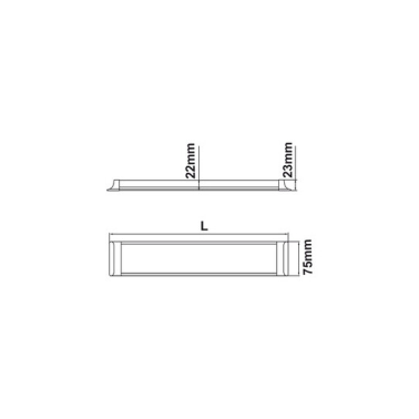 81.003/48/CCT REGLETA LED SUPERFICIE PERFIL BAJO 48W 150cm. ELECTRO DH