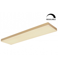 41594D4M PANEL LED CON MANDO 24W 230V 2860Lm CCT 800x200x75mm MARRON DORO GLOBO