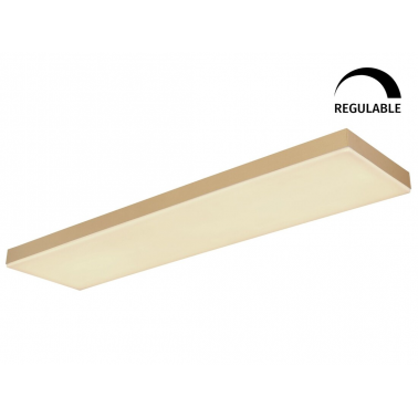 41594D4M PANEL LED CON MANDO 24W 230V 2860Lm CCT 800x200x75mm MARRON DORO GLOBO