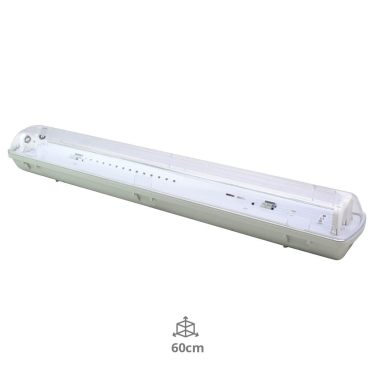 203200018 PANTALLA ESTANCA PARA 2 TUBOS LED T8 120cm GSC