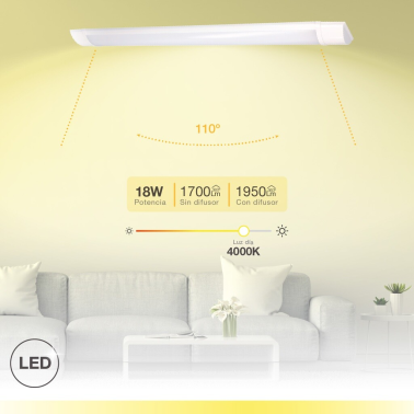 203800069 REGLETA LED 18W 6500K BAME GSC