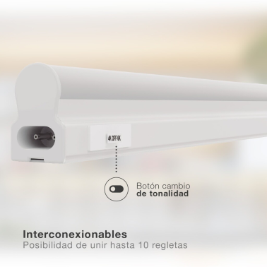 203800080 REGLETA LED T5 8W 4000-6000K 600mm SILUAS GSC