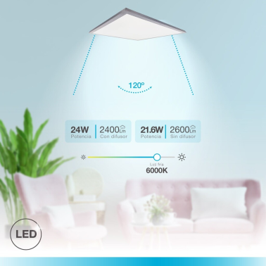 203405036 PANEL LED SUP RECTANGULAR KISONGO 24W 6000K 30x60 NIQUEL