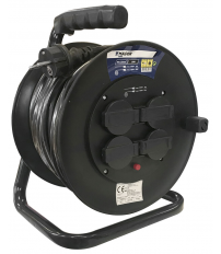 68023 25m EXTENSIBLE ENROLLACABLES 4T C/TAPAS 3x1,5mm 3600W