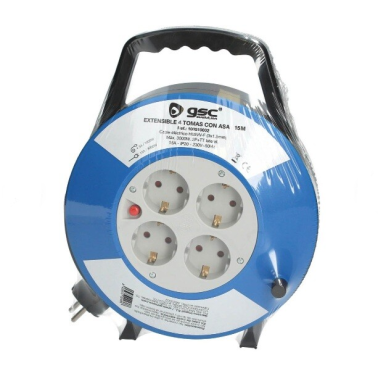 100510002 15m EXTENSIBLE ENROLLACABLES 4T 3x1,5mm.  IP20 GSC