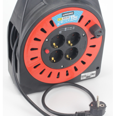 68009 15m EXTENSIBLE ENROLLACABLES 4T 3x1,5mm. MADER