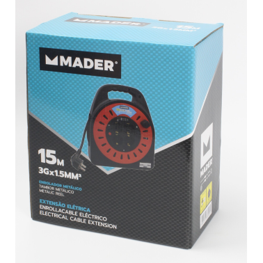 68009 15m EXTENSIBLE ENROLLACABLES 4T 3x1,5mm. MADER
