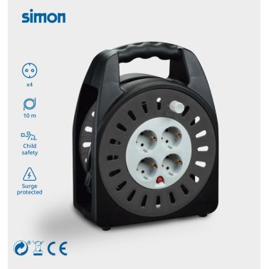 EX921401 10m EXTENSIBLE ENROLLACABLES 4T 3x1,5mm IP20 SIMON BRICO