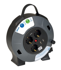 EX924301 5m EXTENSIBLE ENROLLACABLES 3T + 2 USB 3x1,5mm IP20 SIMON BRICO