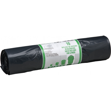 BOLSA BASURA UNIVERSAL 100L 85X105CM NEGRA 10U