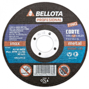 DISCO C.METAL BELLOTA-115X3X22 PROF.A24RBF