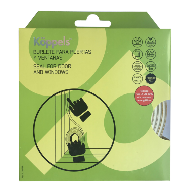 B2001M 6m BURLETE PUERTA-VENTANA TIPO "E" MARRON