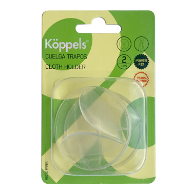 V1003T BL 2ud CUELGATRAPOS ADHESIVO