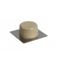 T1001X BL 2ud TOPE REDONDO BEIGE ACERO INOX ADHESI