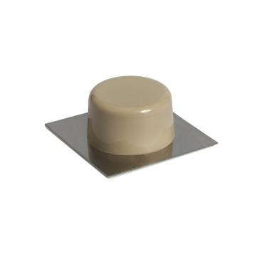 T1001X BL 2ud TOPE REDONDO BEIGE ACERO INOX ADHESI