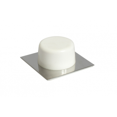 T1001B BL 2ud TOPE REDONDO BLANCO ACERO INOX ADHES