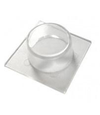 T1001T BL 2ud TOPE REDONDO TRANSP ACERO INOX ADHES