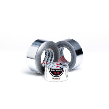 11923 CINTA ALUMINIO AL-30 AC  PLATA 50mm x 50m MIARCO