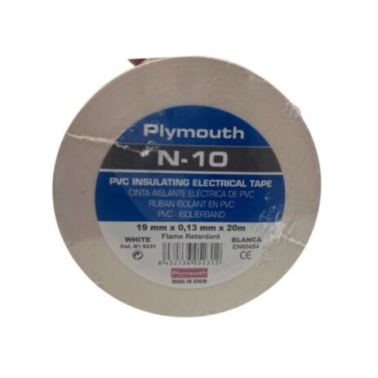 5231 CINTA AISLANTE 20x19mm BLANCA NUÑEZ-10 PLYMOUTH