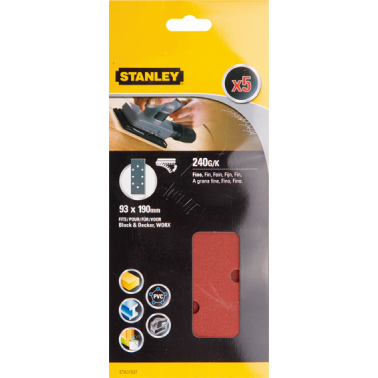 ACC.STA31527 5 LIJAS 93X190 VELCRO G-240