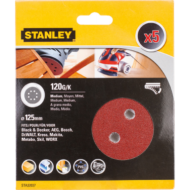 ACC.STA32037XJ 5 LIJAS Ø125 VELCRO G-120