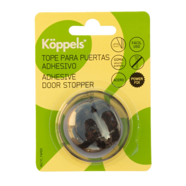 T1003N BL 1ud TOPE ACERO MEDIA LUNA NEGRO ADHESIVO KOPPELS