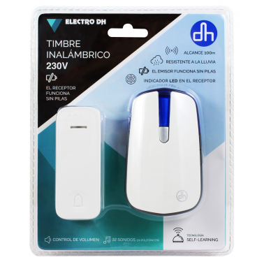 11.711 TIMBRE INALAMBRICO 32 MELODIAS 100m 230V