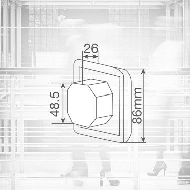 104305002 DETECTOR EMPOTRAR PARED NEKATI BLANCO GSC