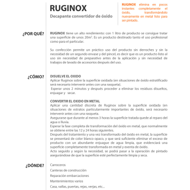 735250SPPT 250ml DECAPANTE CONVERTIDOR OXIDO RUGINOX