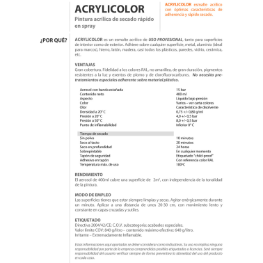 4VO400 SPRAY PINTURA AZUL CELESTE RAL 5015 400ml