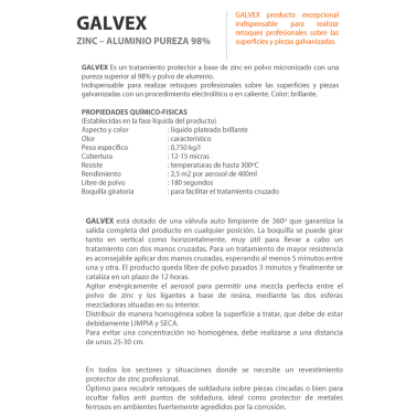934003 400ml SPRAY GALVANIZADO CINC C/ALUM GALVEX