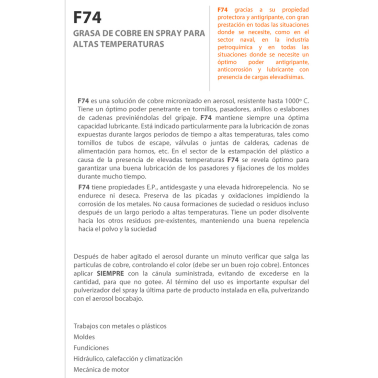 992003 400ml SPRAY LUBRICANTE GRASA DE COBRE F74