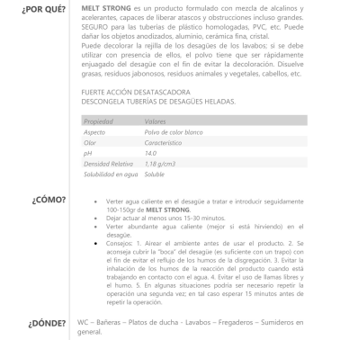 1YC001SPPT 500g BOTE DESATASCADOR EN POLVO MELT STRONG