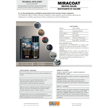 3AY400 400ml SPRAY REAVIVANTE DE GOMAS Y PLASTICOS MIRACOAT