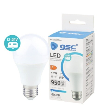 200685009 LAMPARA STANDARD LED E27 10W 12V-24V 6000K GSC