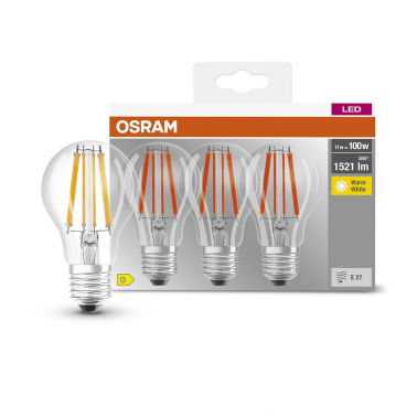 592438 3u LAMPARA STANDARD FIL LED E27 11W 2700K BASE OSRAM