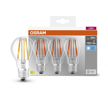 592391 3u LAMPARA STANDARD FIL LED E27 11W 4000K BASE OSRAM