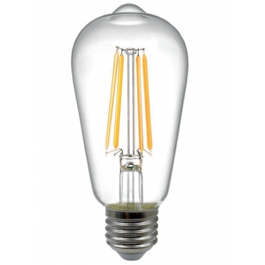 121171 LAMPARA PERA FIL LED ST64 E27 12W 4000K  B&B