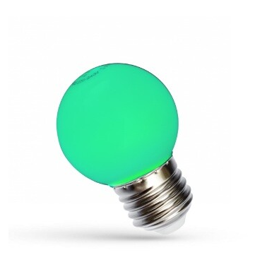 WOJ11796 LAMPARA ESFERICA LED 1W E27 VERDE SPECTRUM