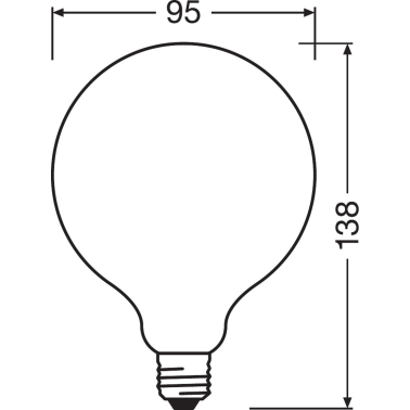 112131 LAMPARA GLOBO MATE FIL LED REG 12W E27 2700