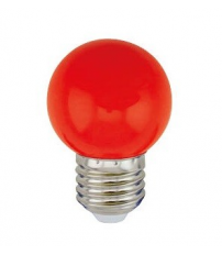 200605006 LAMPARA LED ESFERICA 1W E27 ROJO GSC