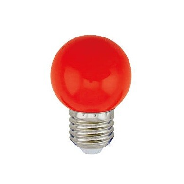 200605006 LAMPARA LED ESFERICA 1W E27 ROJO GSC
