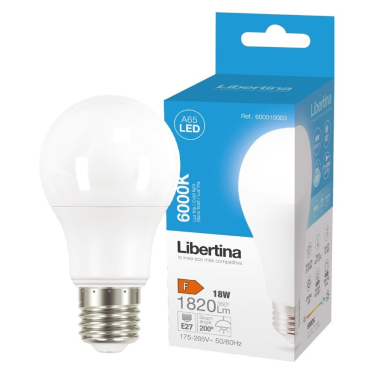 600010003 LAMPARA STANDARD LED E27 18W 6000K LIBERTINA