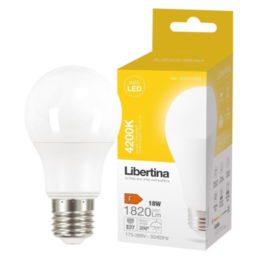 600010002 LAMPARA STANDARD LED E27 18W 4200K LIBERTINA