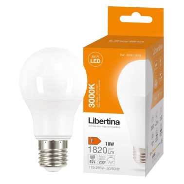 600010001 LAMPARA STANDARD LED E27 18W 3000K LIBERTINA