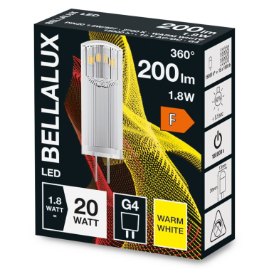 135932 LAMPARA LED G4 1,8W 2700K 12V BELLALUX